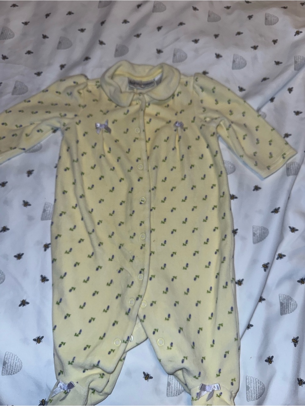First impressions Yellow Floral Baby One-Piece Romper 0-3months